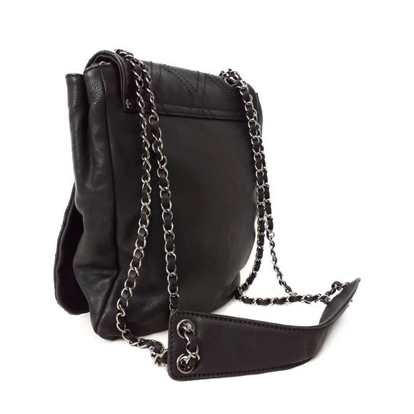 Chanel Diamond Stitch Double Chain Shoulder Bag Black - Picture 2 of 9